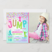 Trampoline Partij bij de uitnodigingen van de Jump (Voorkant)