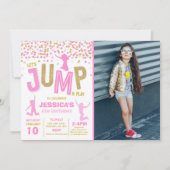 Trampoline Partij bij de uitnodigingen van de Jump (Voorkant)