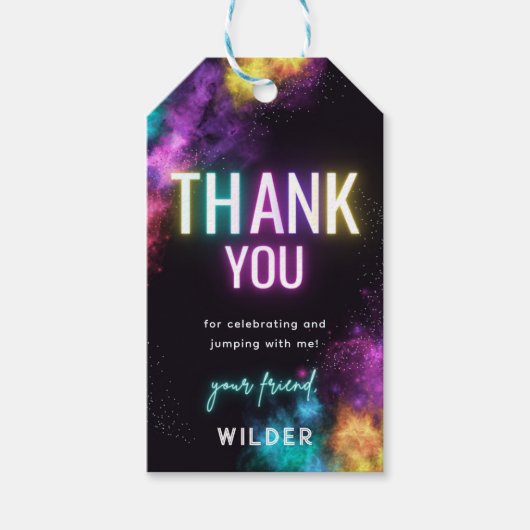 Trampoline Party Dank u Label Cadeaulabel (Voorkant)