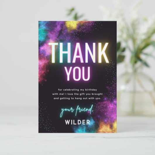 Trampoline Party - Hartelijk dank Bedankkaart (Staand voorkant)