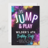 Trampoline Party-uitnodiging | Partij voor de Vred Kaart (Voorkant)