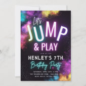 Trampoline Party-uitnodiging | Partij voor de Vred Kaart (Voorkant)