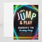 Trampoline Party-uitnodiging | Partij voor de Vred Kaart (Voorkant / Achterkant)