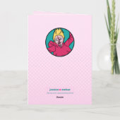 Trampoline Schattige Cartoon Tiener Meisje 13e Ver Kaart (Achterkant)