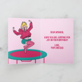 Trampoline Schattige Cartoon Tiener Meisje 13e Ver Kaart (Binnen)