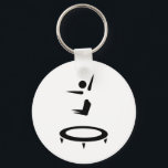 Trampoline Sleutelhanger<br><div class="desc">Trampoline trampoline trampolinist somersault sport gymnastiek gymnast springend acrobatica</div>