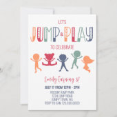 Trampoline springen en spelen Verjaardagsfeestje U Kaart (Voorkant)