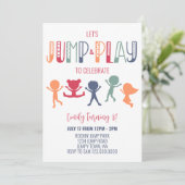 Trampoline springen en spelen Verjaardagsfeestje U Kaart (Staand voorkant)