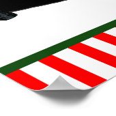 Trampoline springende kerstman poster (Hoek)