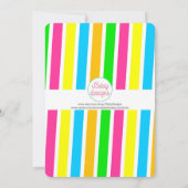 Trampoline Springpark Feest in neonkleuren Kaart (Achterkant)