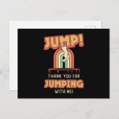 Trampoline Sprong Bedankt Gymnast Trampolinespring Briefkaart (Voorkant / Achterkant)