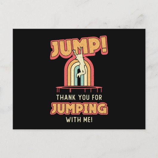 Trampoline Sprong Bedankt Gymnast Trampolinespring Briefkaart (Voorkant)
