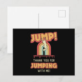 Trampoline Sprong Dank Je Gymnast Trampolinespring Briefkaart (Voorkant / Achterkant)