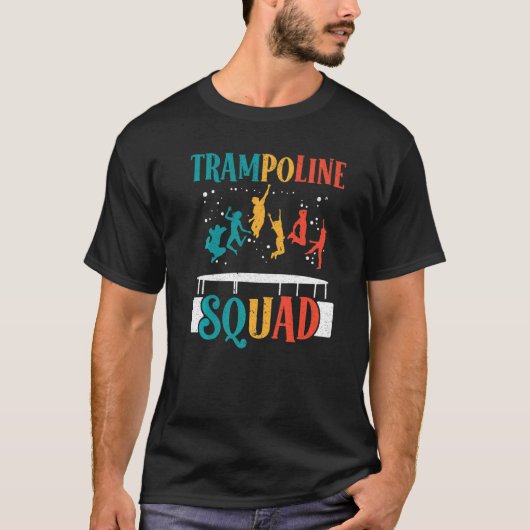 Trampoline Squad Jumping Trampoliner Trampolining T-shirt (Voorkant)