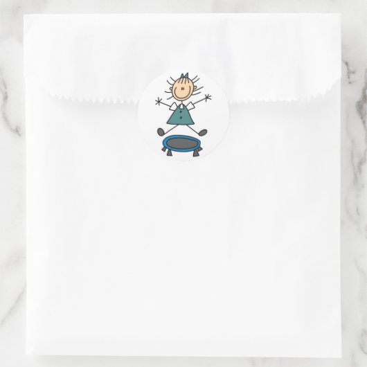 Trampoline Stick Figuur Stickers Sticker (Tas)
