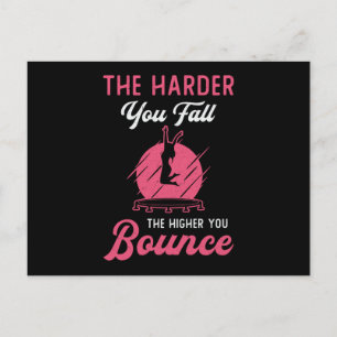 Trampoline The Harder You Herfst Sport Trampolinin Briefkaart