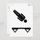 Trampoline trampoline briefkaart (Voorkant / Achterkant)