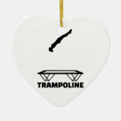 Trampoline trampolinist keramisch ornament (Voorkant)