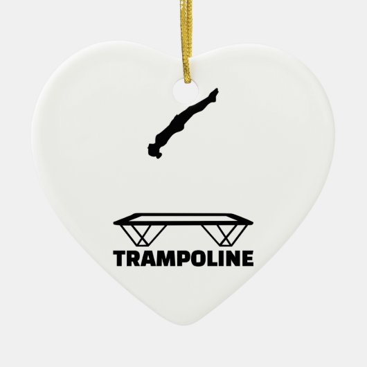 Trampoline trampolinist keramisch ornament (Voorkant)