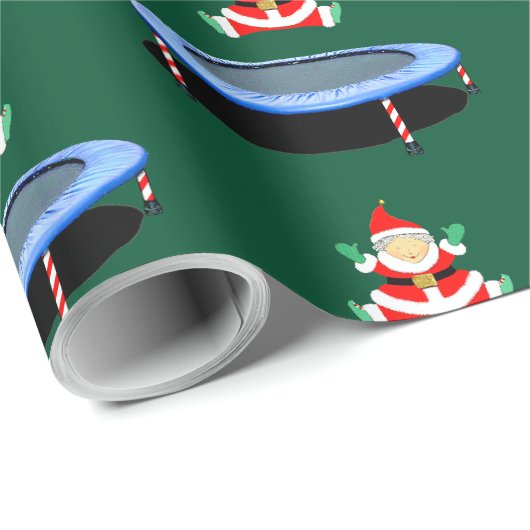 Trampoline Turnen Kerst Inpakpapier (Rol Hoek)