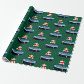 Trampoline Turnen Kerst Inpakpapier (Uitgerold)