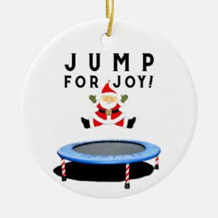 Trampoline vakantie aandenken keramisch ornament