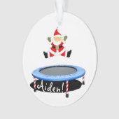 Trampoline vakantiegeschenk ornament (voorkant)