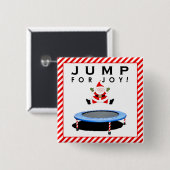 Trampoline vakantiegeschenk vierkante button 5,1 cm (Voorkant /achterkant)