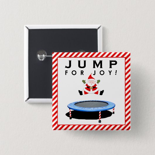 Trampoline vakantiegeschenk vierkante button 5,1 cm (Voorkant /achterkant)