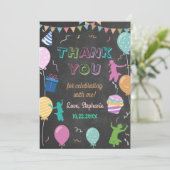 Trampoline van Kind van springplank Bedankkaart (Staand voorkant)