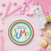 Trampoline van springstofpartij (Birthday Party Pa Papieren Bordje (Feest)