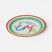 Trampoline van springstofpartij (Birthday Party Pa Papieren Bordje (Gekanteld)