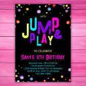 Trampoline Verjaardag Uitnodiging Jump Play Party