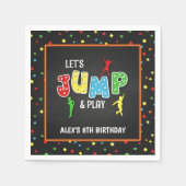 Trampoline Verjaardagsfeest Servet - Jongen (Voorkant)