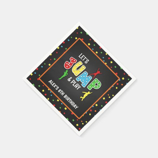 Trampoline Verjaardagsfeest Servet - Jongen (Hoek)