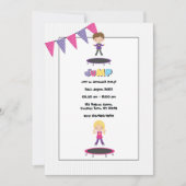 Trampoline verjaardagsfeestje foto kaart (Voorkant)