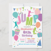 Trampoline verjaardagsfeestje. Kleurrijke meisjes Kaart (Voorkant)