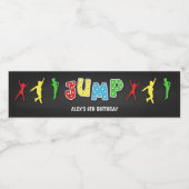 Trampoline Verjaardagsfeestje Waterfles Label - Jo Etiket (Enkel label)