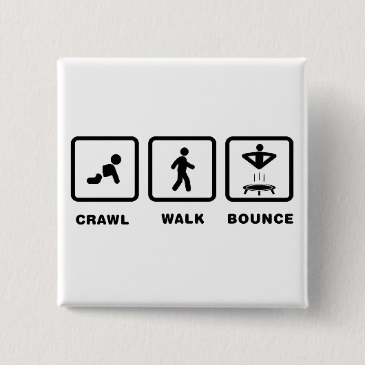 Trampoline Vierkante Button 5,1 Cm (Voorkant)