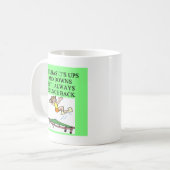 trampolinegrap in het leven koffiemok (Voorkant links)