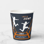 Trampolinepark Laten we Sinaasappel verjaardagsfee Papieren Bekers (Voorkant)