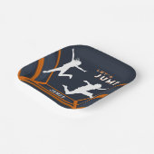 Trampolinepark Laten we Sinaasappel verjaardagsfee Papieren Bordje (Gebogen)