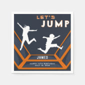 Trampolinepark Laten we Sinaasappel verjaardagsfee Servet (Voorkant)