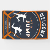 Trampolinepark Laten we Sinaasappel verjaardagsfee Spandoek (Horizontaal)