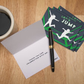 Trampolinepark Let's Jump Green Verjaardagsfeestje Bedankkaart