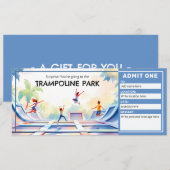 Trampolinepark - Springhuis Ticket Kaart (Voorkant / Achterkant)