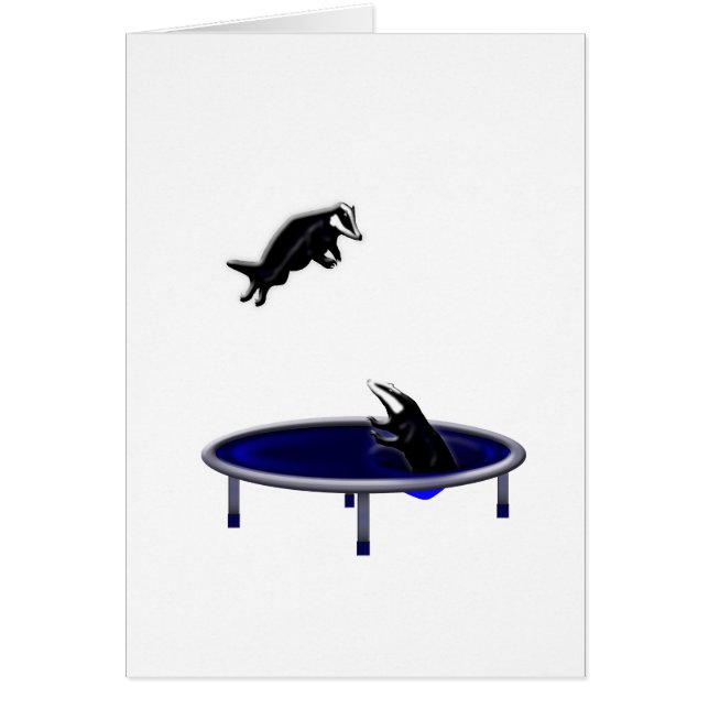 trampolining badgers (Voorkant)