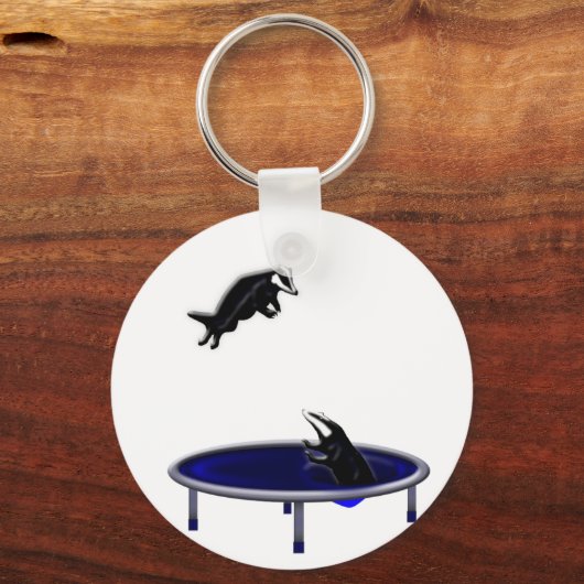 trampolining badgers sleutelhanger (Voorkant)