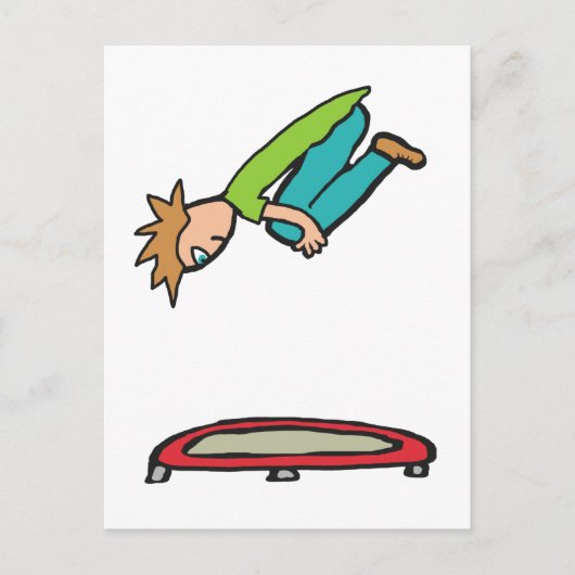 Trampolining Briefkaart (Voorkant)