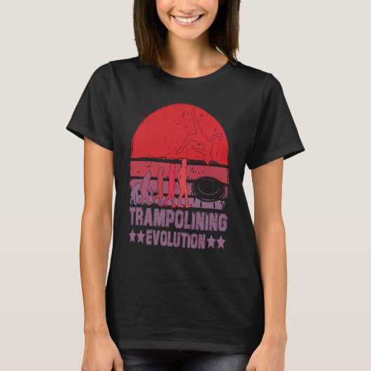 Trampolining Evolution Jumping Trampoline Gymnasti T-shirt (Voorkant)